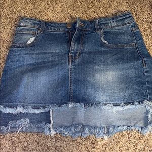 Multi Wash Jean Skirt